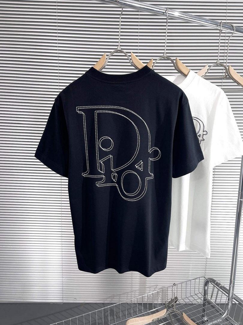 Dior 313J696 Men’s Women’s Relaxed Fit Cotton Jersey T-shirt D65853