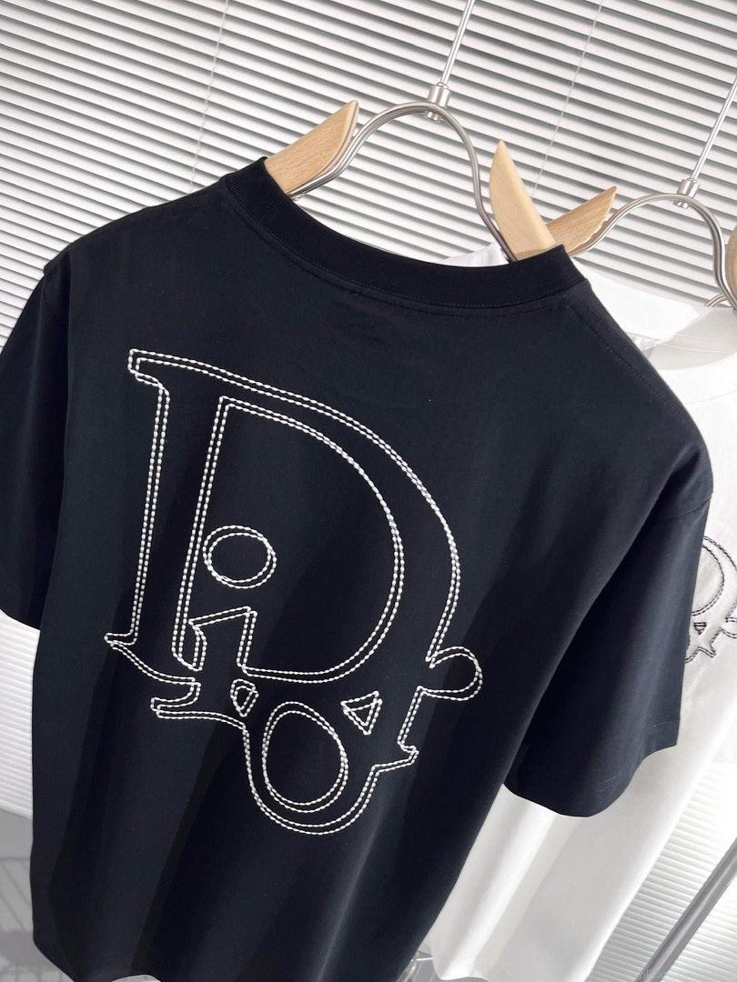 Dior 313J696 Men’s Women’s Relaxed Fit Cotton Jersey T-shirt D65853