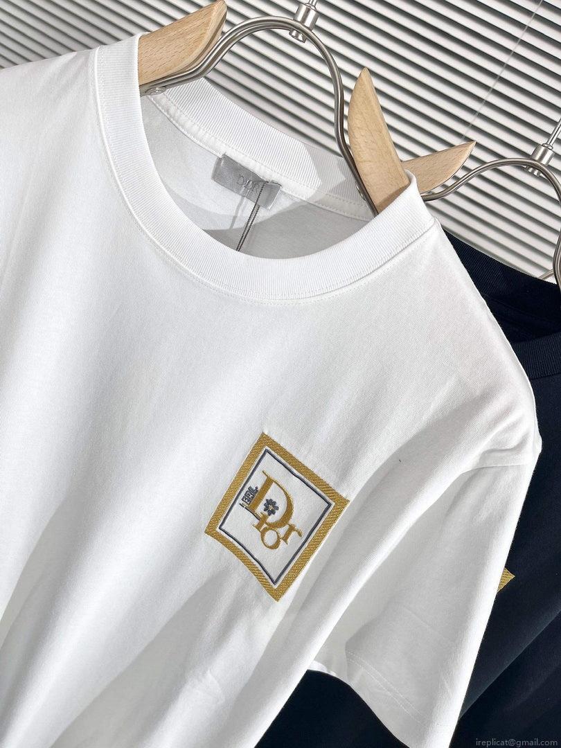 Dior 313J696 Men’s Women’s Relaxed Fit Cotton Jersey T-shirt D65855