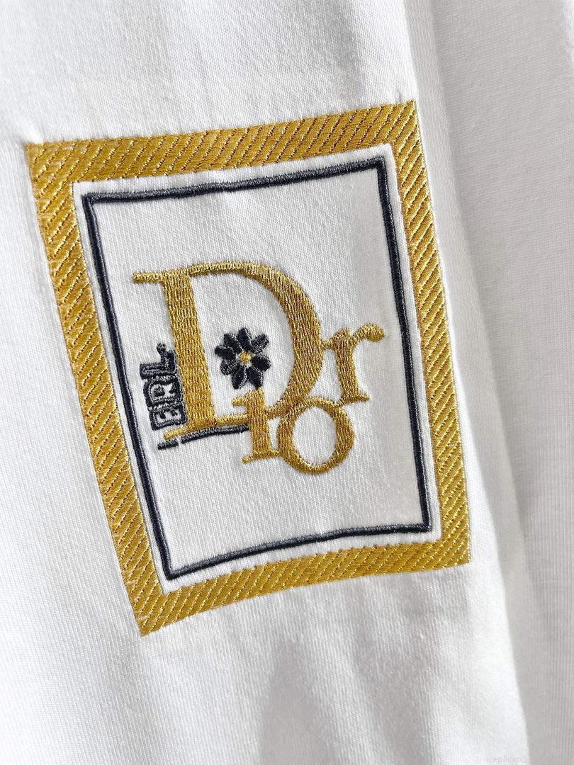 Dior 313J696 Men’s Women’s Relaxed Fit Cotton Jersey T-shirt D65855