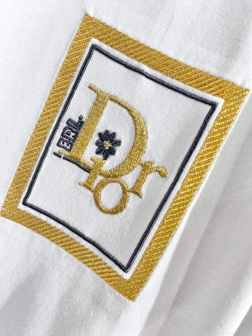 Dior 313J696 Men’s Women’s Relaxed Fit Cotton Jersey T-shirt D65855