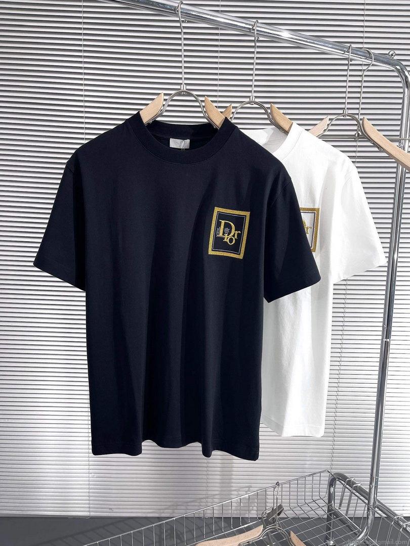 Dior 313J696 Men’s Women’s Relaxed Fit Cotton Jersey T-shirt D65855