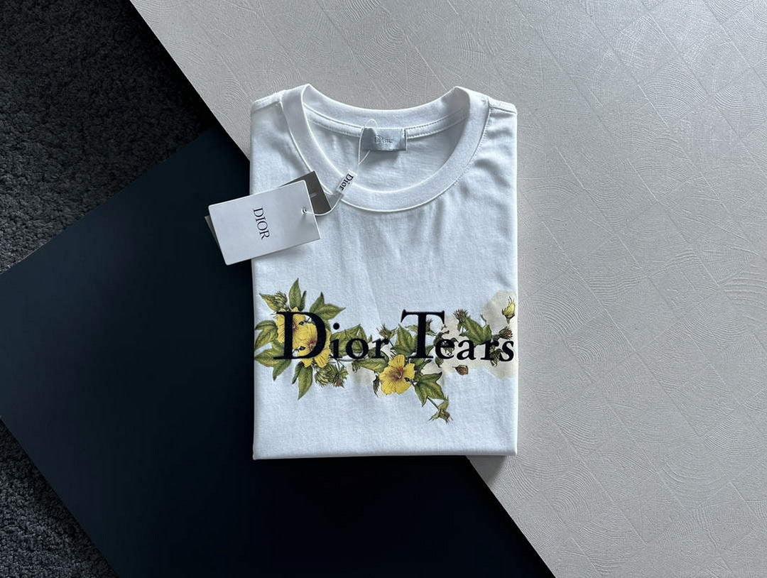 Dior 313J696 Men’s Women’s Relaxed Fit Cotton Jersey T-shirt D65856