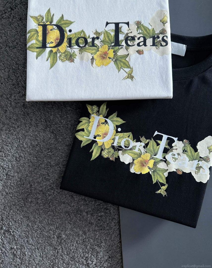 Dior 313J696 Men’s Women’s Relaxed Fit Cotton Jersey T-shirt D65856
