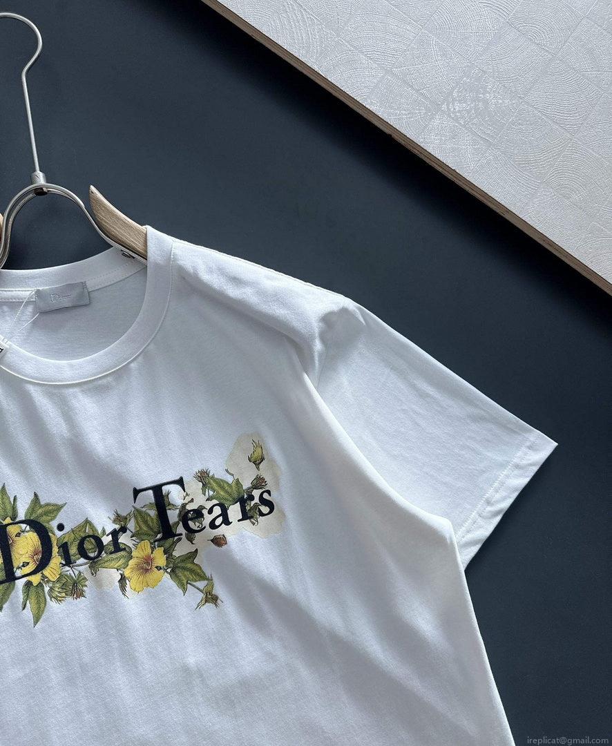 Dior 313J696 Men’s Women’s Relaxed Fit Cotton Jersey T-shirt D65856