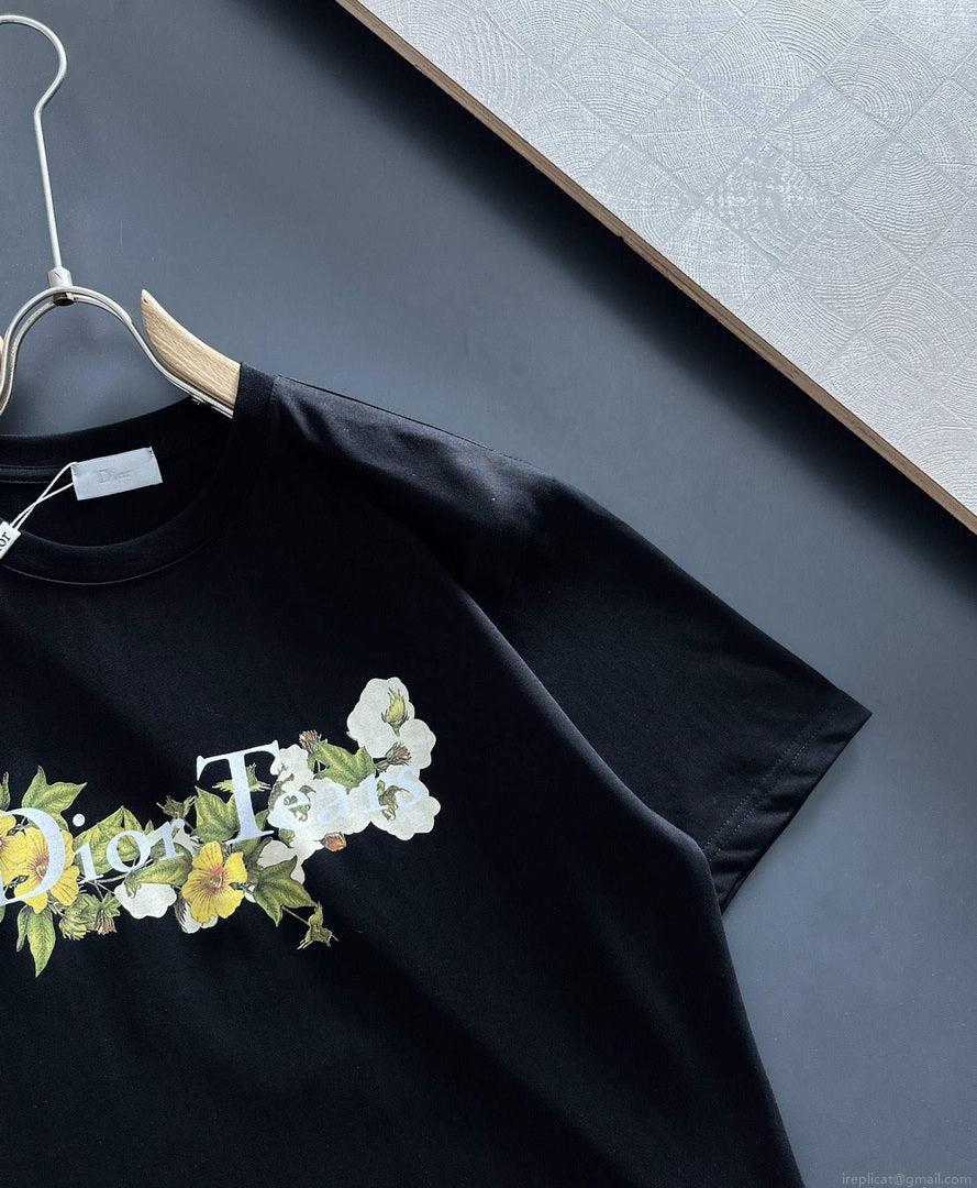 Dior 313J696 Men’s Women’s Relaxed Fit Cotton Jersey T-shirt D65857