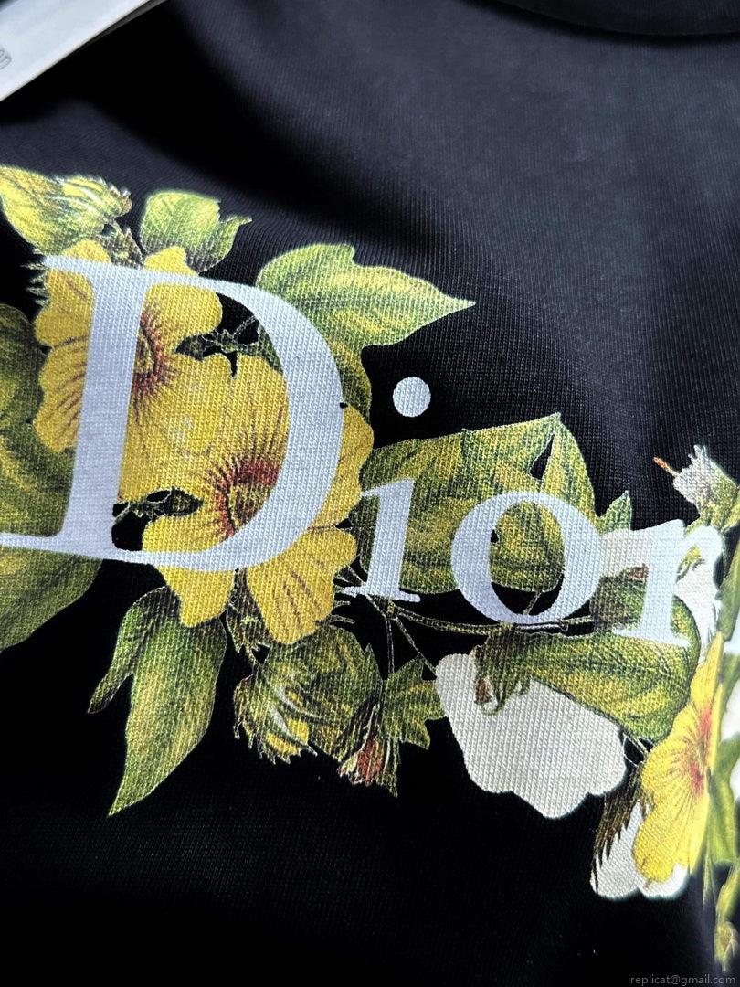 Dior 313J696 Men’s Women’s Relaxed Fit Cotton Jersey T-shirt D65857