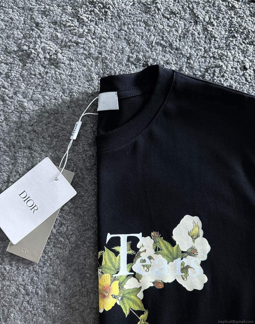 Dior 313J696 Men’s Women’s Relaxed Fit Cotton Jersey T-shirt D65857