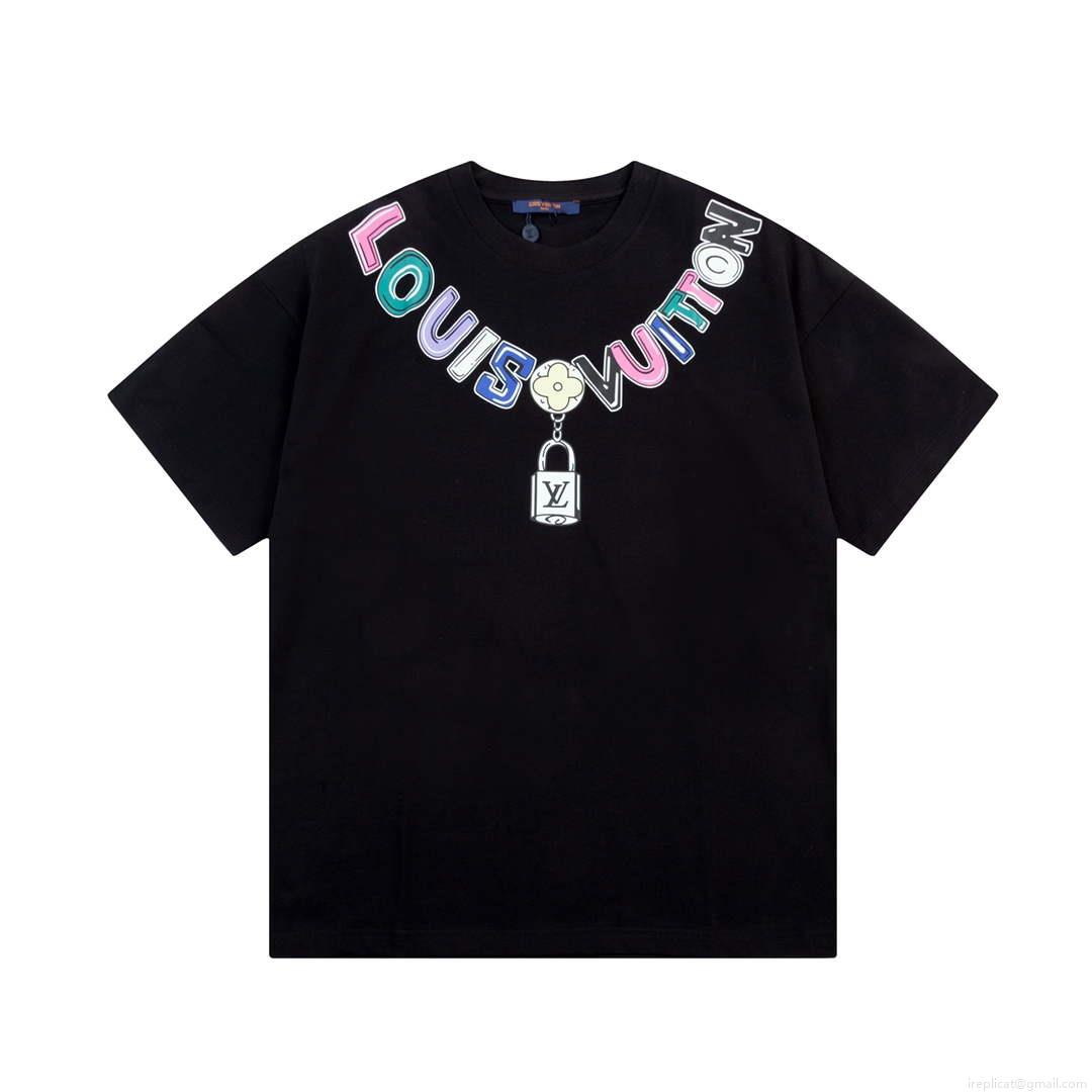 Louis Vuitton Men’s Women’s Short Sleeve T-shirt L36845