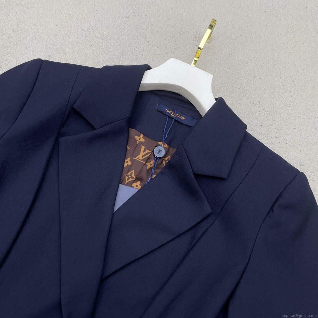 LV 1AA8SM Louis Vuitton Women’s Fashion Clothing Pleated Suit Dress L55722