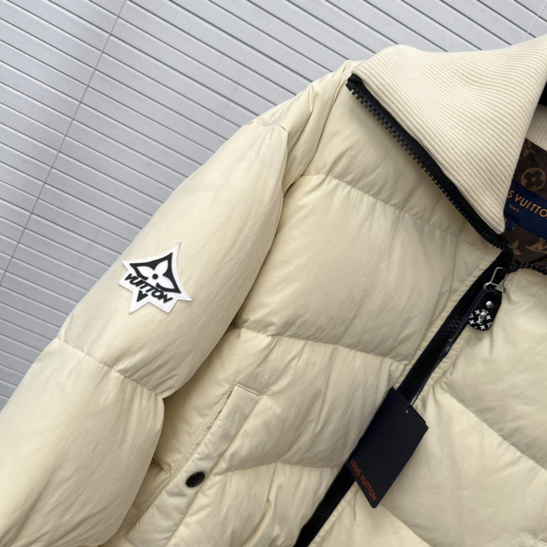 LV 1AAK8E Louis Vuitton Women’s Fashion Clothing Cropped Puffer Jacket L55736
