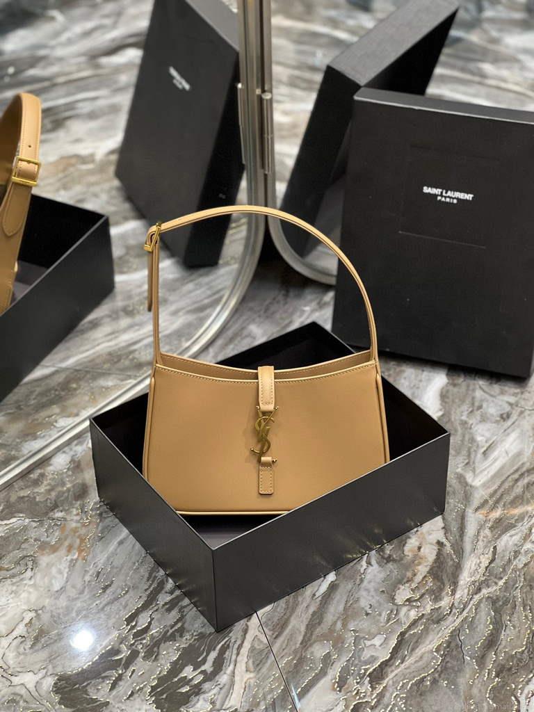 YSL LE5À7 Hobo Bag In Smooth Leather 657228 Apricot
