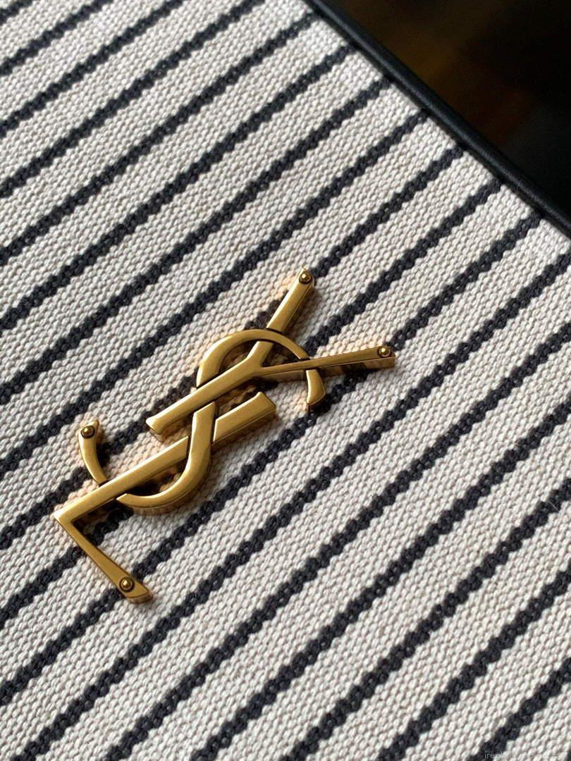 YSL 612542 Lou Camera Bag In Canvas And Smooth Leather