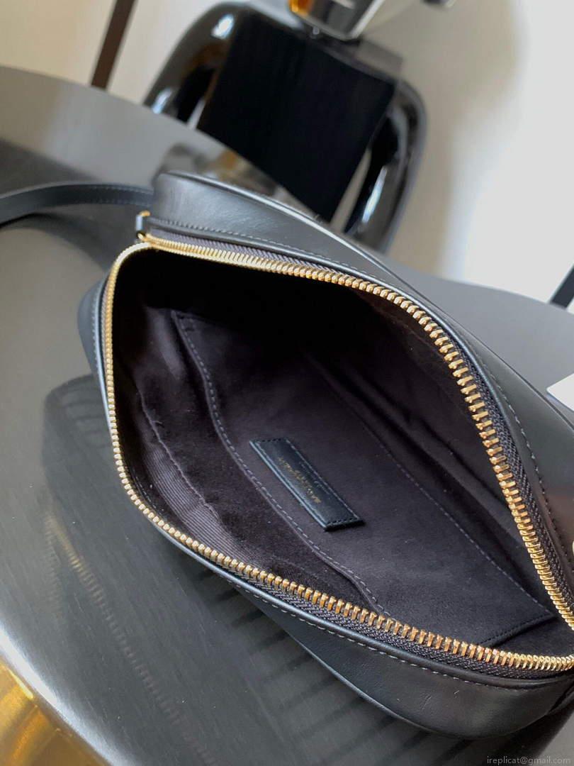 YSL 612542 Lou Camera Bag In Canvas And Smooth Leather