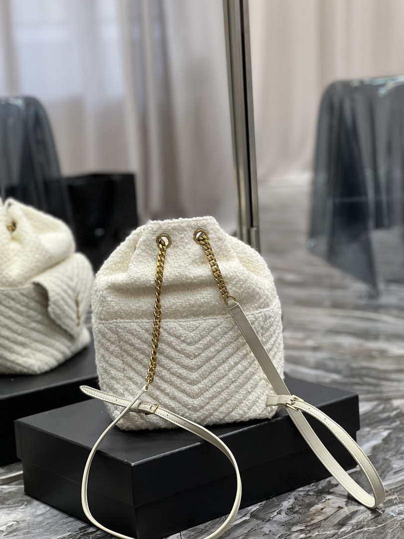 YSL 672609 Joe Backpack In Woolen White
