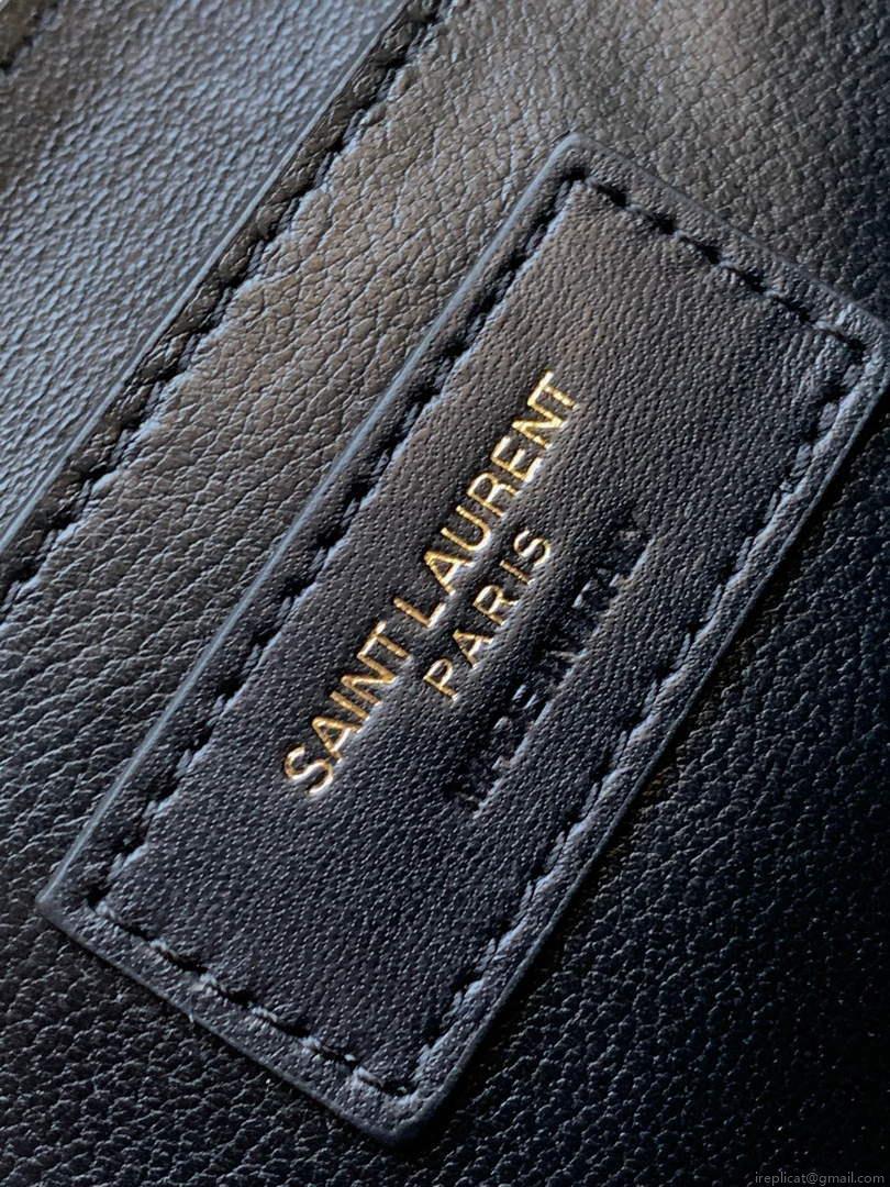 YSL 710080 June Box Bag In Quilted Patent Leather White
