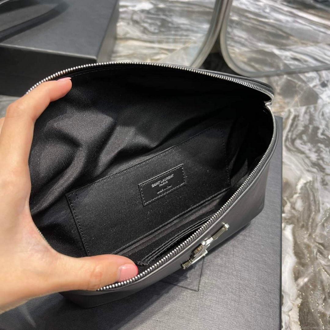 YSL 569737 Classic Crossbody Leather Bag Silver Buckle