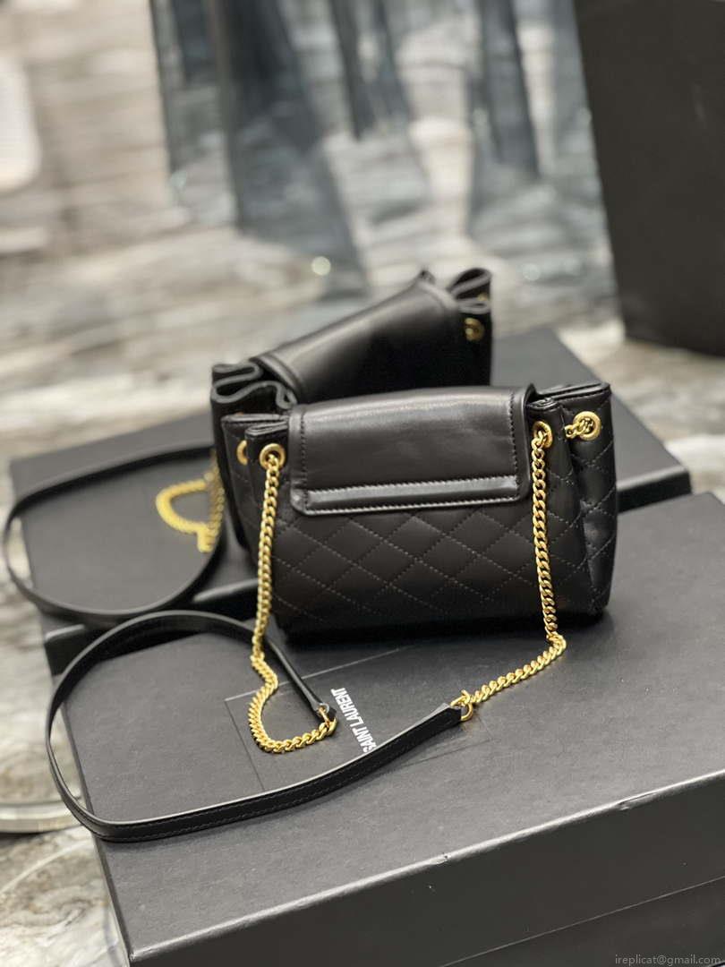 YSL 6727381 Mini Nolita In Lambskin Black