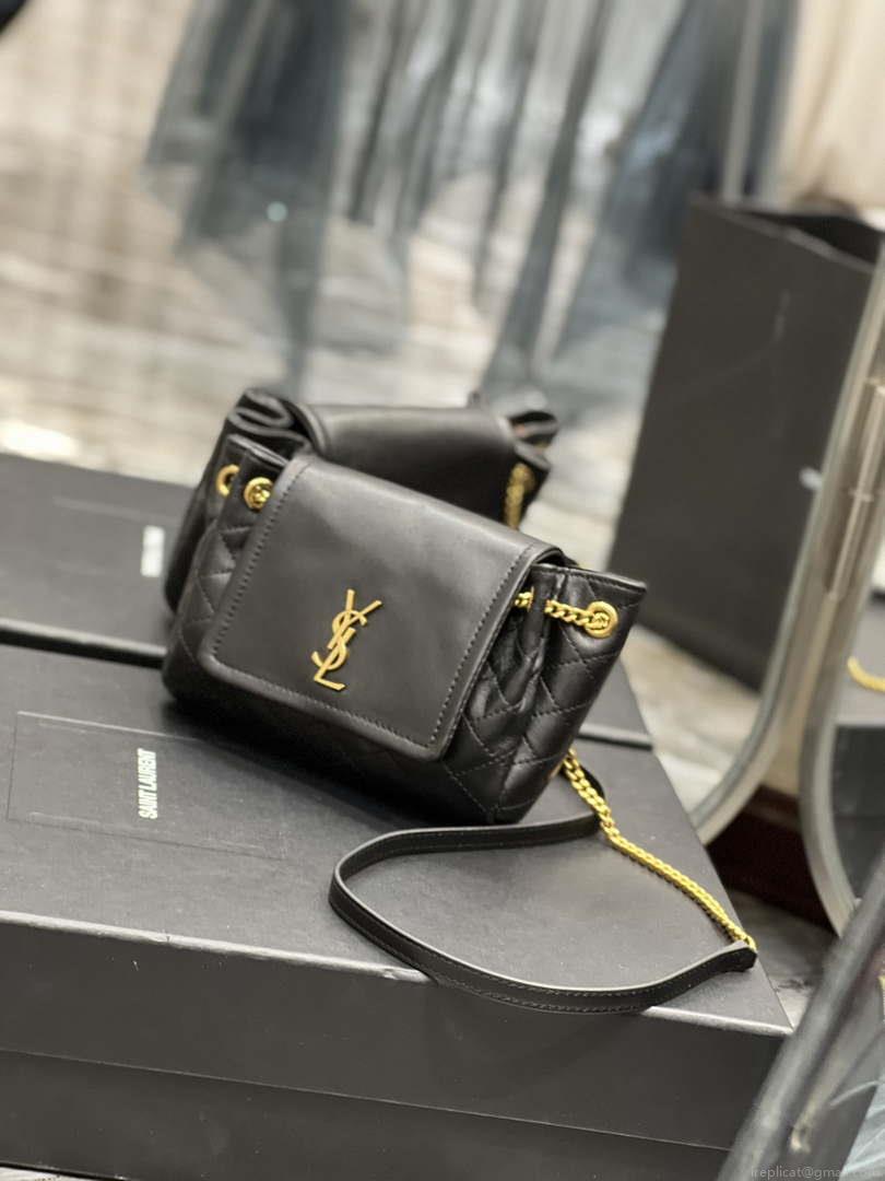 YSL 6727381 Mini Nolita In Lambskin Black
