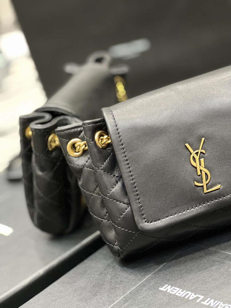 YSL 6727381 Mini Nolita In Lambskin Black