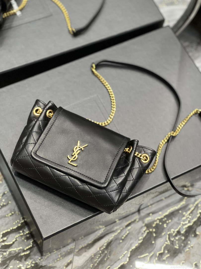YSL 6727381 Mini Nolita In Lambskin Black