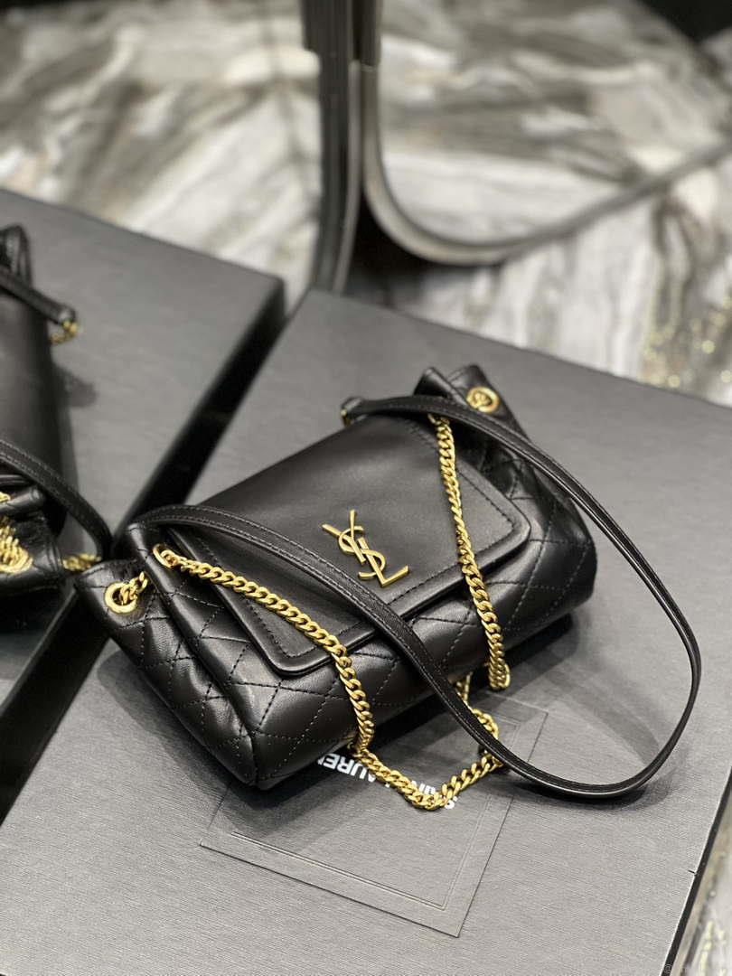 YSL 6727381 Mini Nolita In Lambskin Black