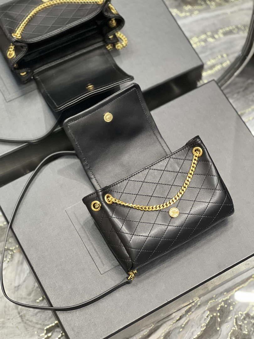 YSL 6727381 Mini Nolita In Lambskin Black