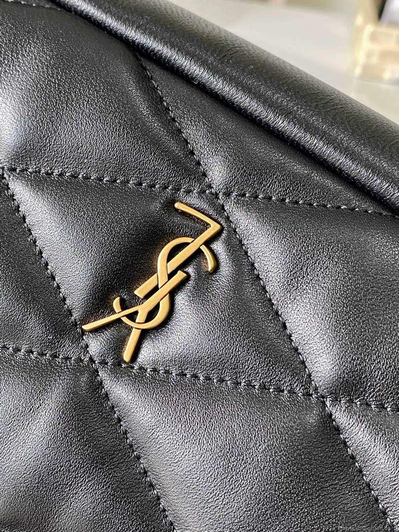 YSL 7540011 87 Quilted Lambskin Bag Black