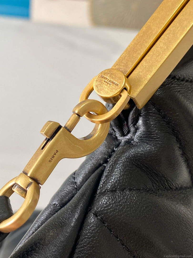 YSL 7540011 87 Quilted Lambskin Bag Black