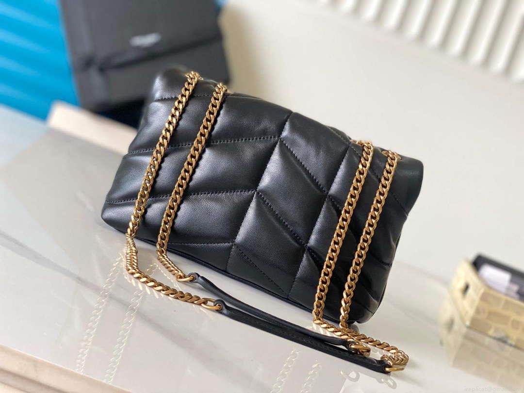 YSL 7593371 Puffer Toy Bag In Quilted Lambskin Black