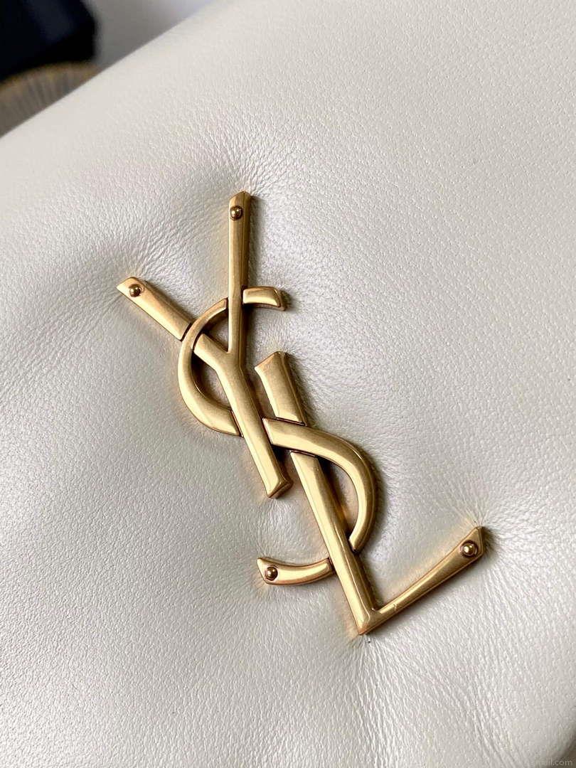 YSL 734153 Calypso In Lambskin Chain Bag White
