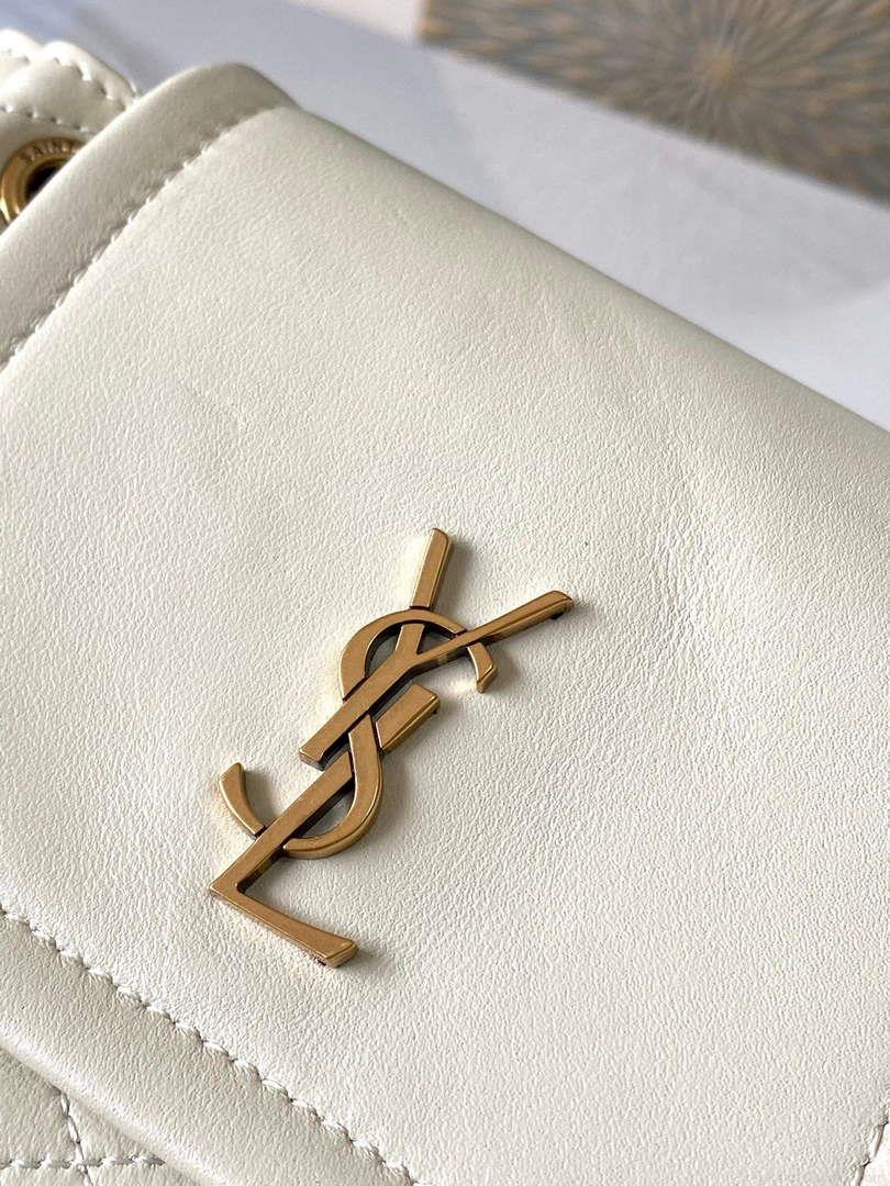 YSL 6727381 Mini Nolita In Lambskin Bag White