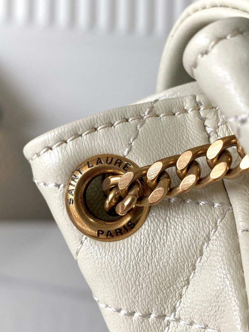 YSL 6727381 Mini Nolita In Lambskin Bag White