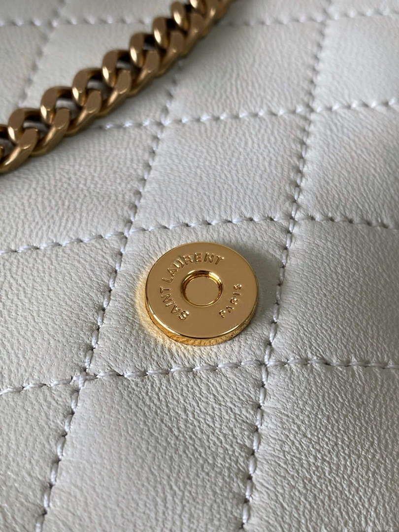YSL 6727381 Mini Nolita In Lambskin Bag White