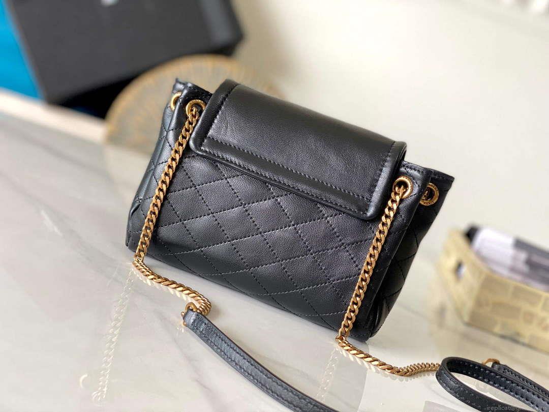 YSL 6727381 Mini Nolita In Lambskin Bag Black