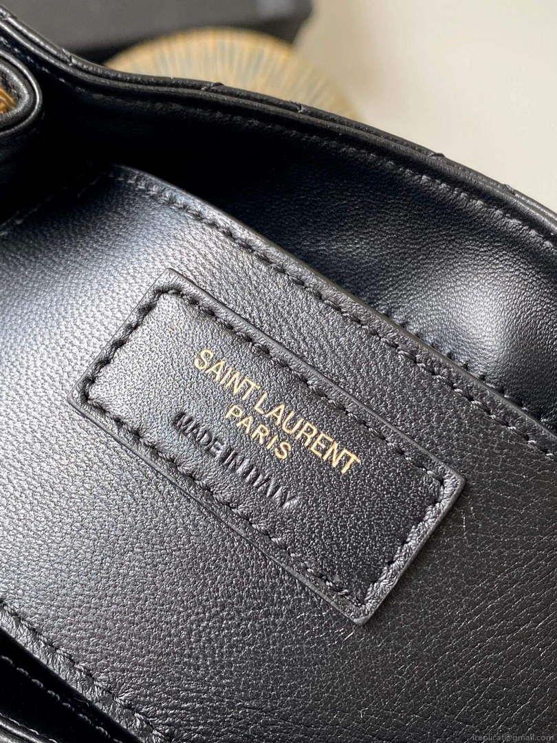YSL 6727381 Mini Nolita In Lambskin Bag Black