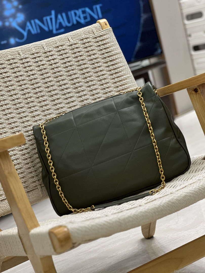 YSL 742431 JAMIE 4.3 In Lambskin Bag Dark Green