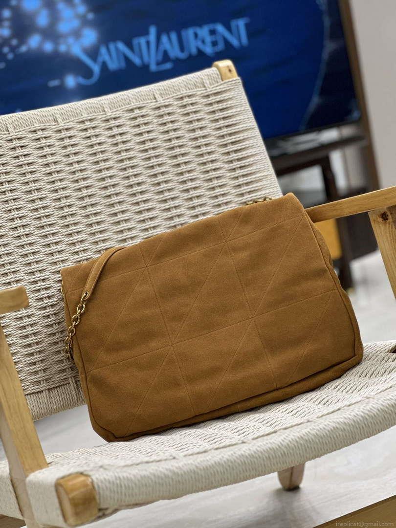 YSL 742431 JAMIE 4.3 In suede leather Bag Brown