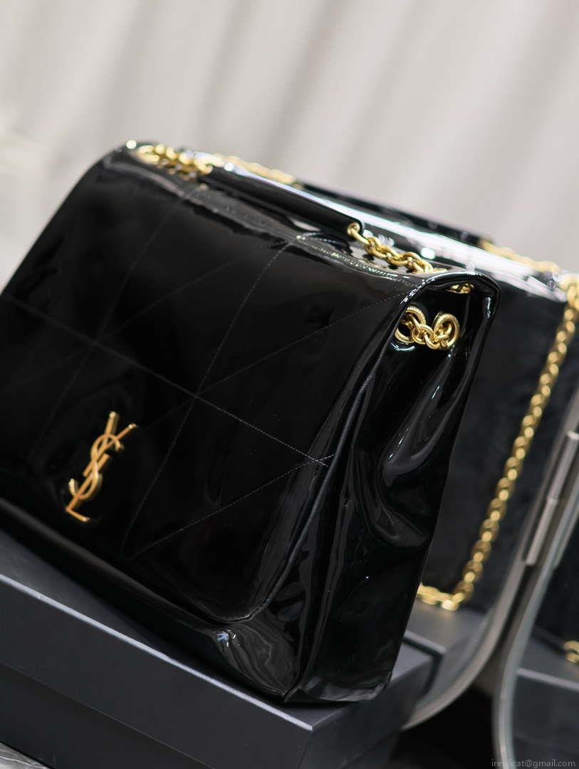 YSL 742431 JAMIE 4.3 In Patent leather Bag Black