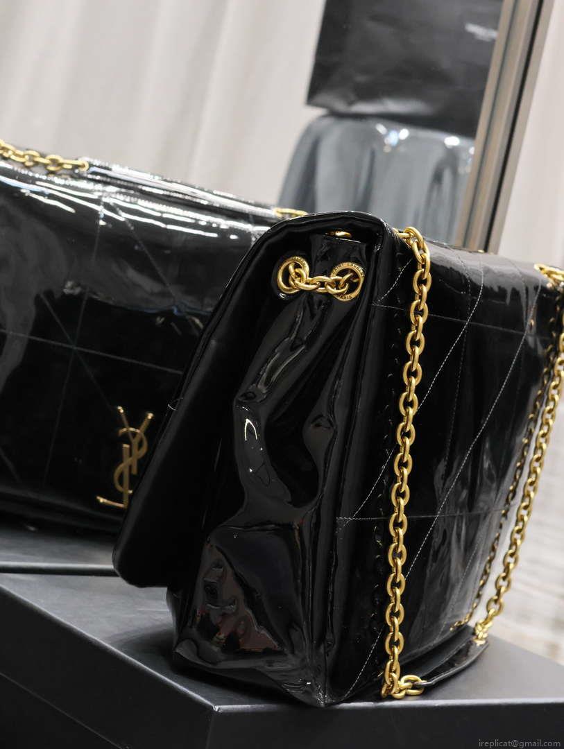 YSL 742431 JAMIE 4.3 In Patent leather Bag Black