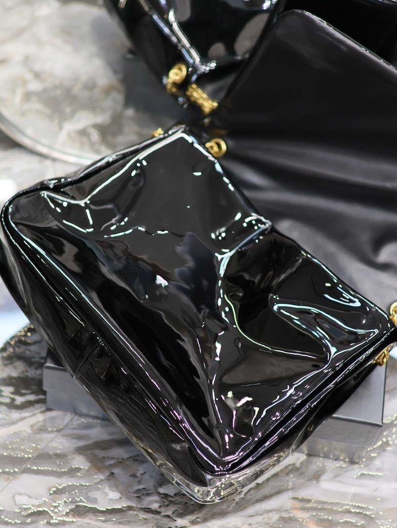 YSL 742431 JAMIE 4.3 In Patent leather Bag Black