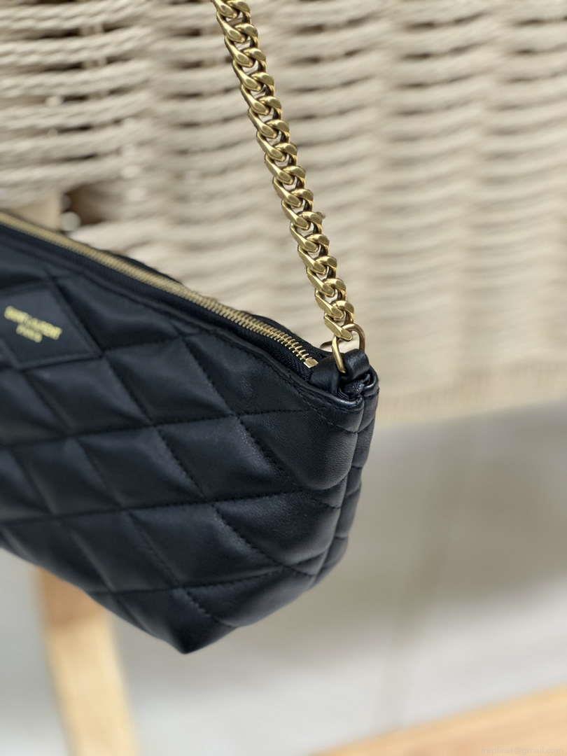 YSL 755979 SAINT LAURENT Gaby Zipped Bag Black