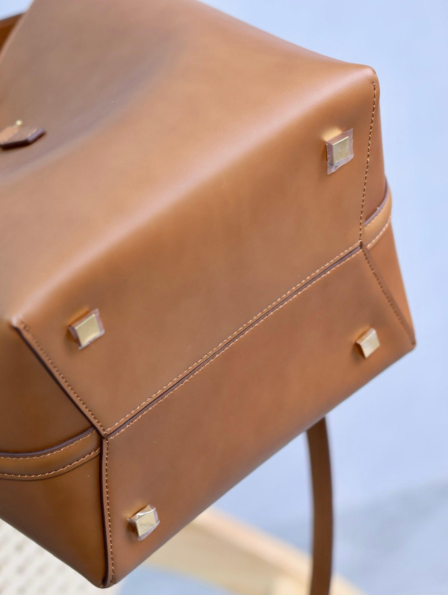 YSL 742828 Le 37 In Vegetable-Tanned Leather Brown