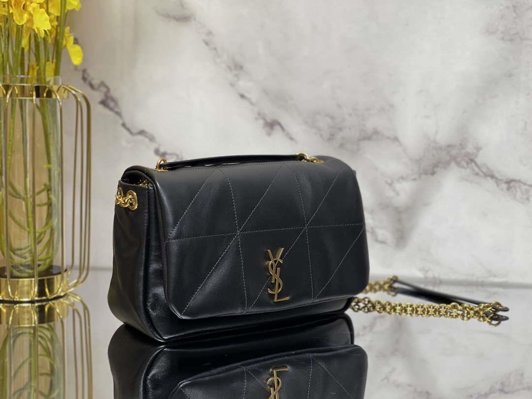 YSL 763475 JAMIE 4.3 Small in Lambskin Black