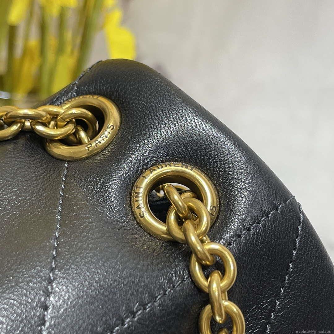 YSL 763475 JAMIE 4.3 Small in Lambskin Black