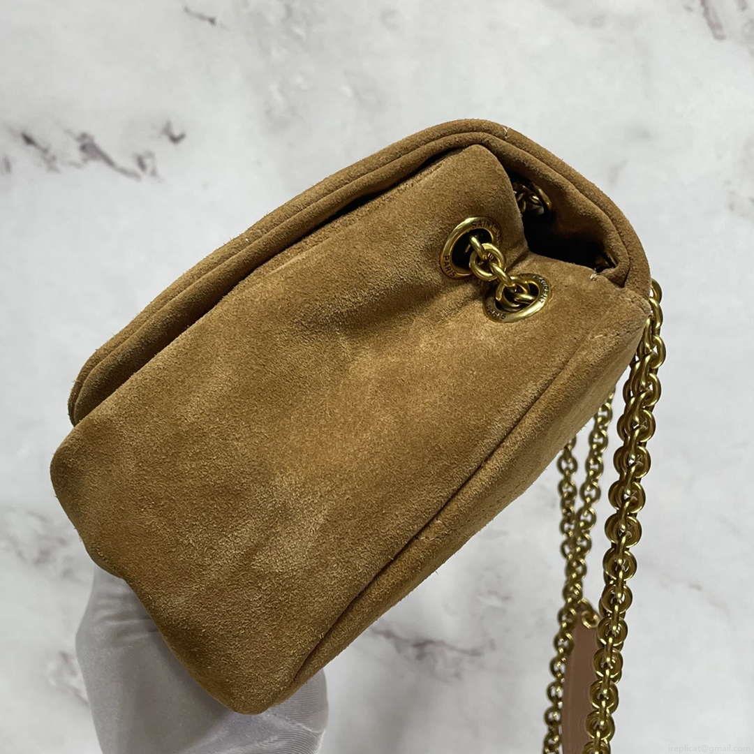YSL 763475 JAMIE 4.3 Small In suede leather Bag Brown