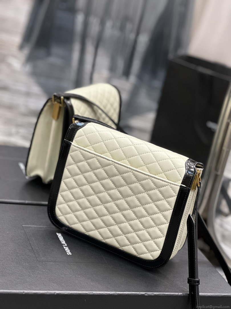 YSL 635025 Saint Laurent Solferino Medium Soft Satchel In Lambsikn Leather Beige