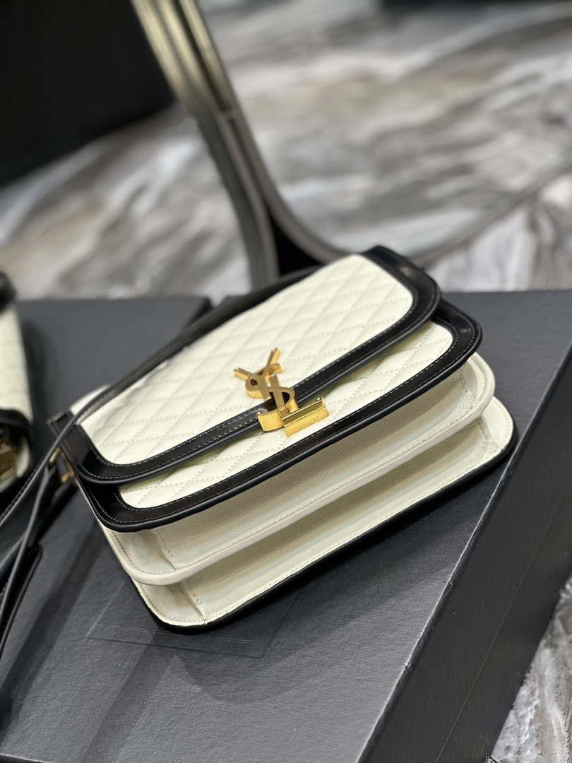 YSL 635025 Saint Laurent Solferino Medium Soft Satchel In Lambsikn Leather Beige
