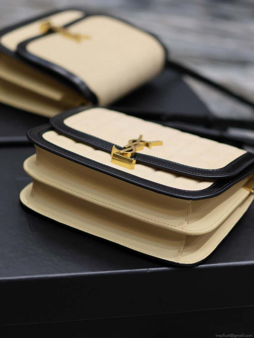YSL 635025 Saint Laurent Solferino Medium Soft Satchel In Lambsikn Leather Apricot