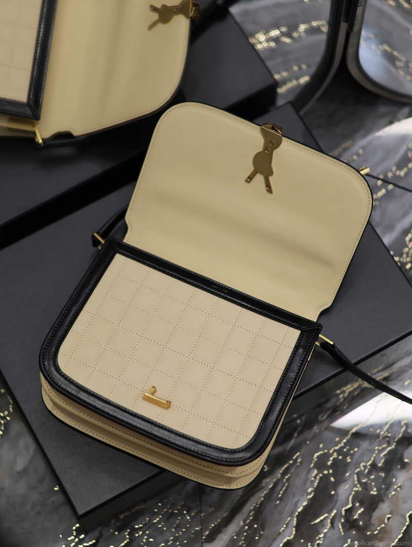 YSL 635025 Saint Laurent Solferino Medium Soft Satchel In Lambsikn Leather Apricot